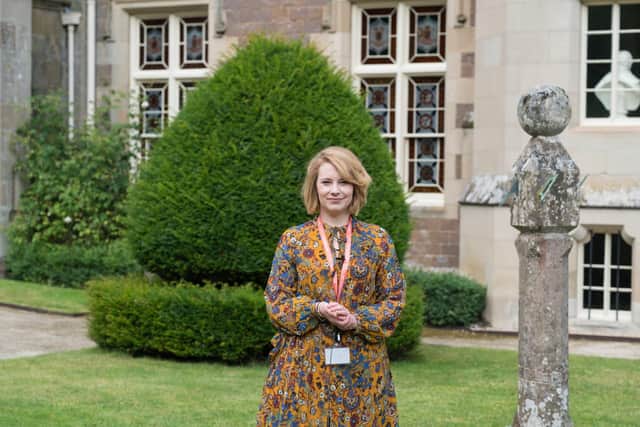 Kirsty outside Abbotsford, in the Scottish Borders (Picture: Abbotsford)