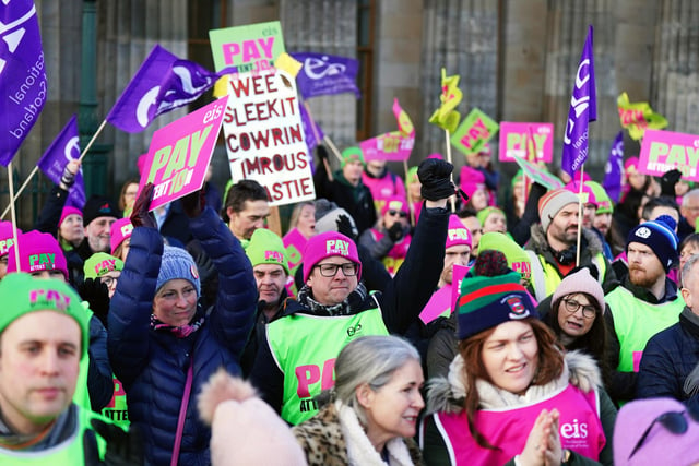Teachers in both South Ayrshire and Edinburgh are taking strike action on Wednesday – as the 16-day programme of strike action being staged by the union reaches its halfway point.