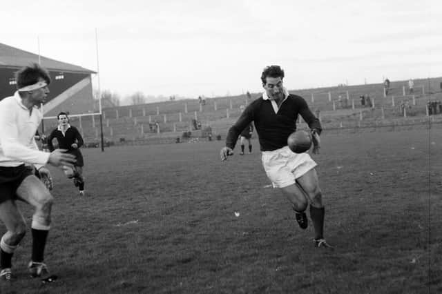 Ron Glasgow in action. He won ten caps for Scotland – but it should have been more