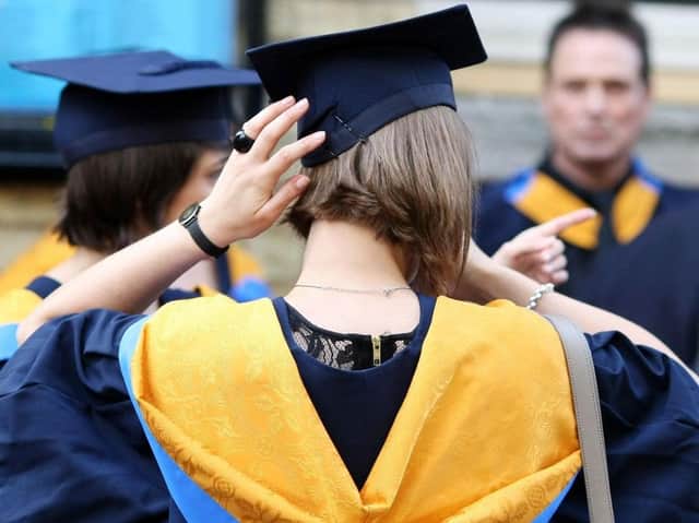 A student attending a graduation ceremony picture: JPI Media