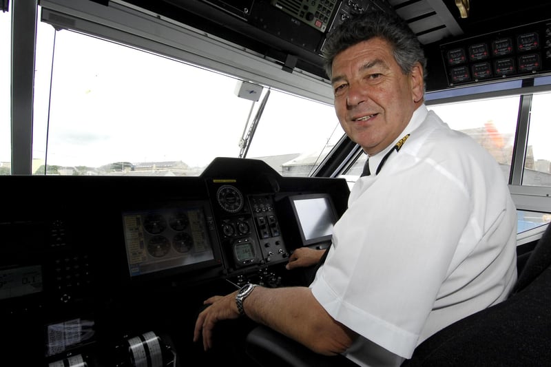 At the helm of the hovercraft piloted by Stagecoach is captain Barrie Jehan