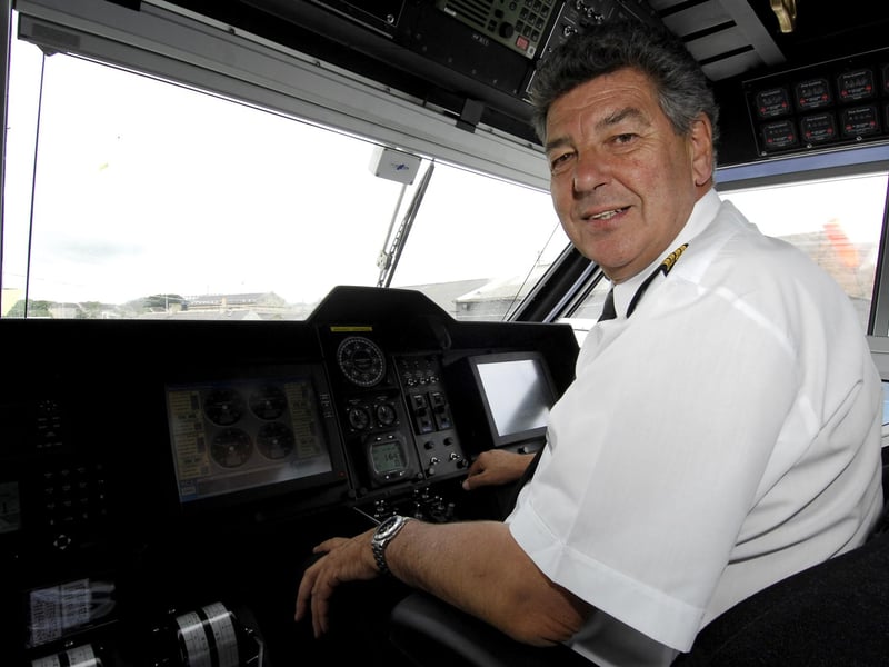 At the helm of the hovercraft piloted by Stagecoach is captain Barrie Jehan