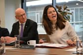 Poppy Gustafsson, seen with First Minister John Swinney at last week's Council of Nations and Regions, looks set to be ennobled so she can serve in the Cabinet (Picture: Andy Buchanan/Pool/AFP via Getty Images)