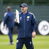 Scotland head coach Steve Clarke on the training pitch ahead of the World Cup play-off against Ukraine.  (Photo by Paul Devlin / SNS Group)