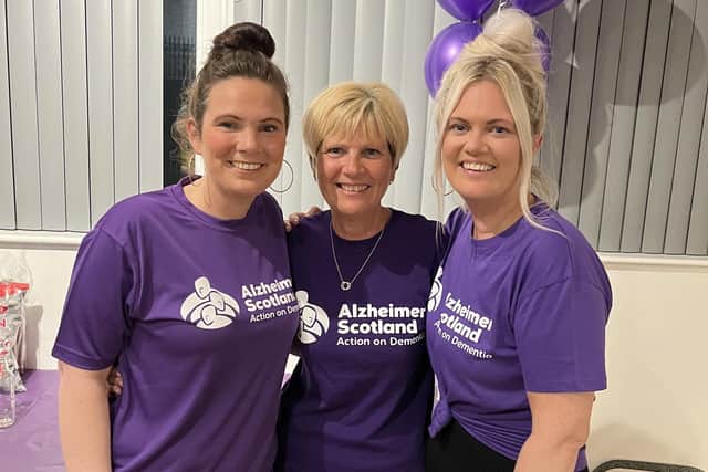 ​Susan Allan and her daughters Sarah Porter and Vicki Allan are raising funds for Alzheimer Scotland.