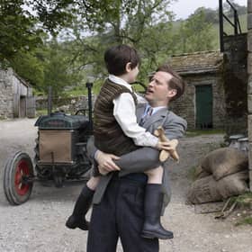 Jimmy Herriot (Thomas Riches) and James Herriot (Nicholas Ralph) in All Creatures Great and Small Series 6. Picture: Channel 5/Playground/Helen Williams