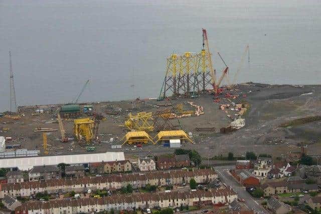 The former BiFab yard in Methil, now owned by Harland & Wolff, has won a contract for work on the Neart na Gaoithe offshore wind farm (Picture: PA)