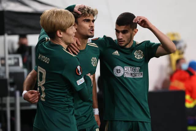 Celtic's attacking trident of Kyogo Furuhashi, Jota and Liel Abada have been responsible for five of the eight goals netted in the club's Europa League campaign. (Photo by Craig Williamson / SNS Group)