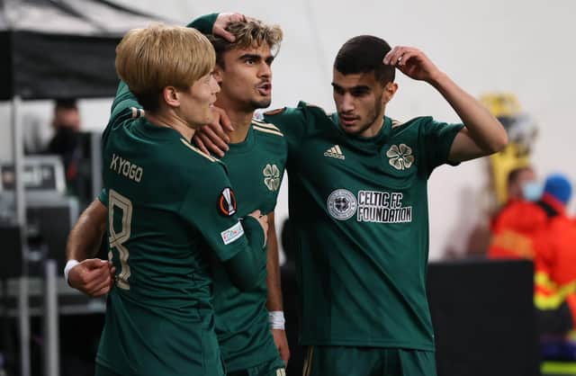 Celtic's attacking trident of Kyogo Furuhashi, Jota and Liel Abada have been responsible for five of the eight goals netted in the club's Europa League campaign. (Photo by Craig Williamson / SNS Group)