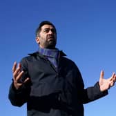 First Minister Humza Yousaf at the Lord Roberts Monument in Kelvingrove Park, Glasgow. Picture: Andrew Milligan/PA Wire