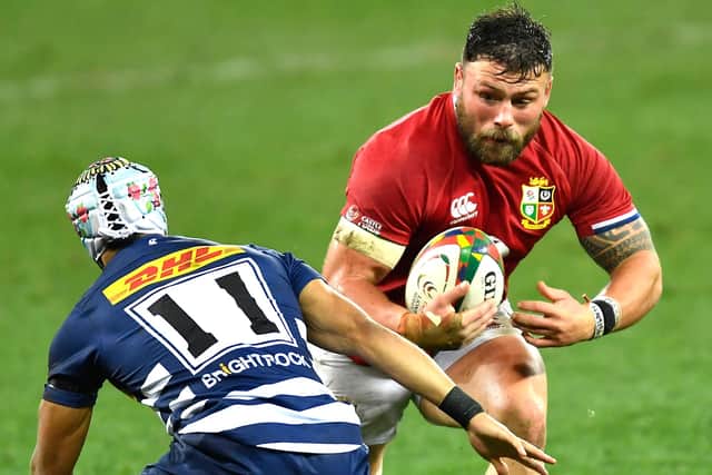 Rory Sutherland playing for the British and Irish Lions against DHL Stormers on Saturday (Photo by Ashley Vlotman/Gallo Images/Getty Images)