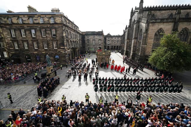 An Accession Proclamation Ceremony at  Mercat Cross, Edinburgh, publicly proclaiming King Charles III as the new monarch (Photo: Jane Barlow/PA Wire).