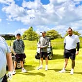 Barrie Clarke (left) with a group known as the Yorkshire Golfers. Picture: contributed.