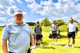 Barrie Clarke (left) with a group known as the Yorkshire Golfers. Picture: contributed.