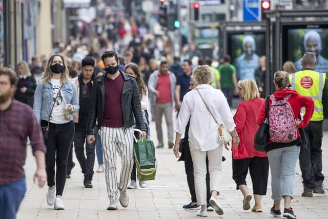 Shoppers pictured on Edinburgh's Princes Street. Picture: Jane Barlow/PA Wire