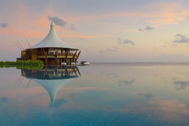 The Lighthouse restaurant at Baros resort, Maldives. Pic: Baros/PA.