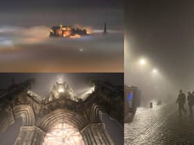 Edinburgh cloaked in fog during a November night picture: SWNS, JPI Media and Edinburgh Spotlight