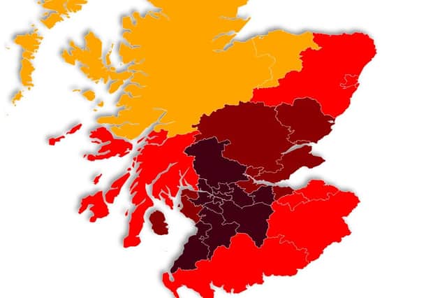 Interactive map shows which level each part of Scotland is in as Nicola Sturgeon makes latest announcement