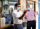 Health secretary Humza Yousaf (left) with Scotland's clinical director Jason Leitch. Picture: Jeff J Mitchell/pool/AFP via Getty Images