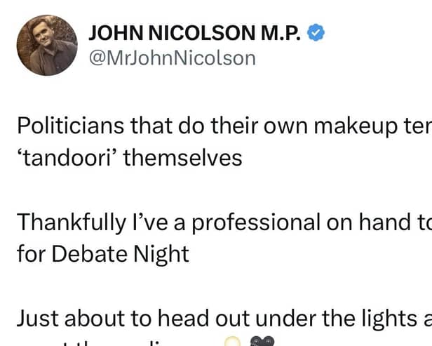 John Nicolson's tweet