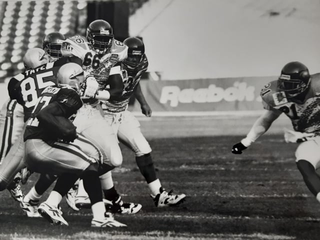 The Claymores in action at Murrayfield Stadium, Edinburgh