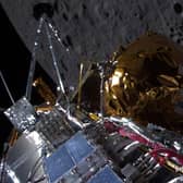 Odysseus passes over the near side of the Moon following lunar orbit during the IM-1 mission. Picture: Intuitive Machines/AFP via Getty Images