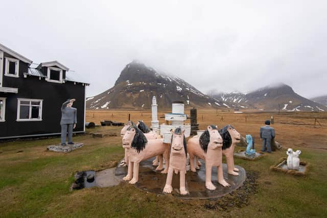 A sculpture garden in Brautarholt featuring work by Samúel Jónsson. Pic: PA Photo/Renato Granieri.