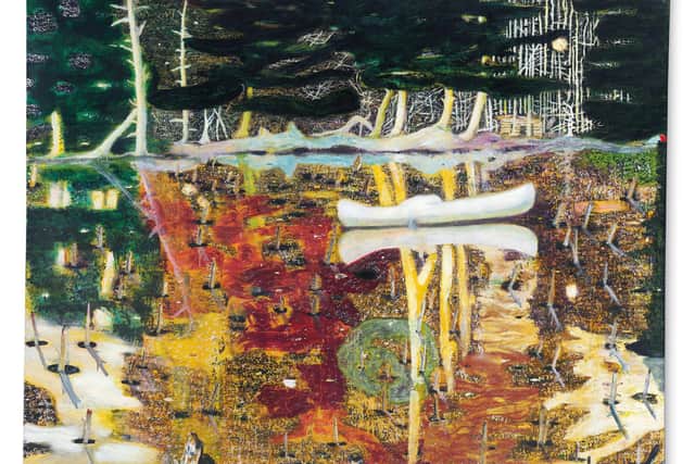 Peter Doig's 1990s masterpiece 'Swamped' fetched almost £30 million at Christie's in New York.