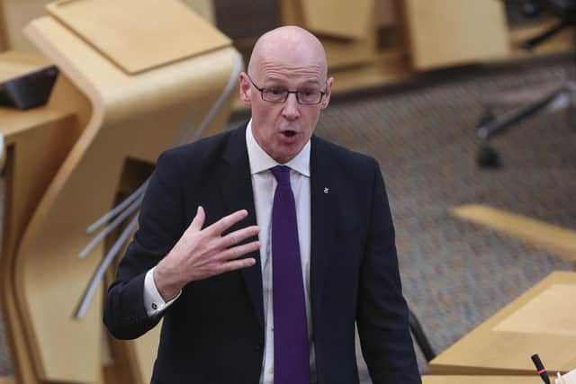 John Swinney, Scotland’s Deputy First Minister has recommended that people should stay at home, limit their social interactions and not go first footing at Hogmanay (Photo: Fraser Bremner/Daily Mail).