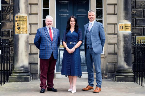 The three Edinburgh focused directors with Scottish Chartered Accountants, Douglas Home & Co 
L-R Alan Drummond, Sheryl Macaulay, Darren Thomson - Managing Director