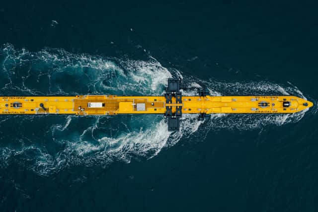 An Orbital marine tidal turbine in action. The firm supports Converge’s Blue Economy Prize