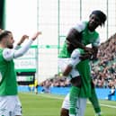 Myziane Maolida was one of Hibs' goalscorers during the win over Livingston at Easter Road.