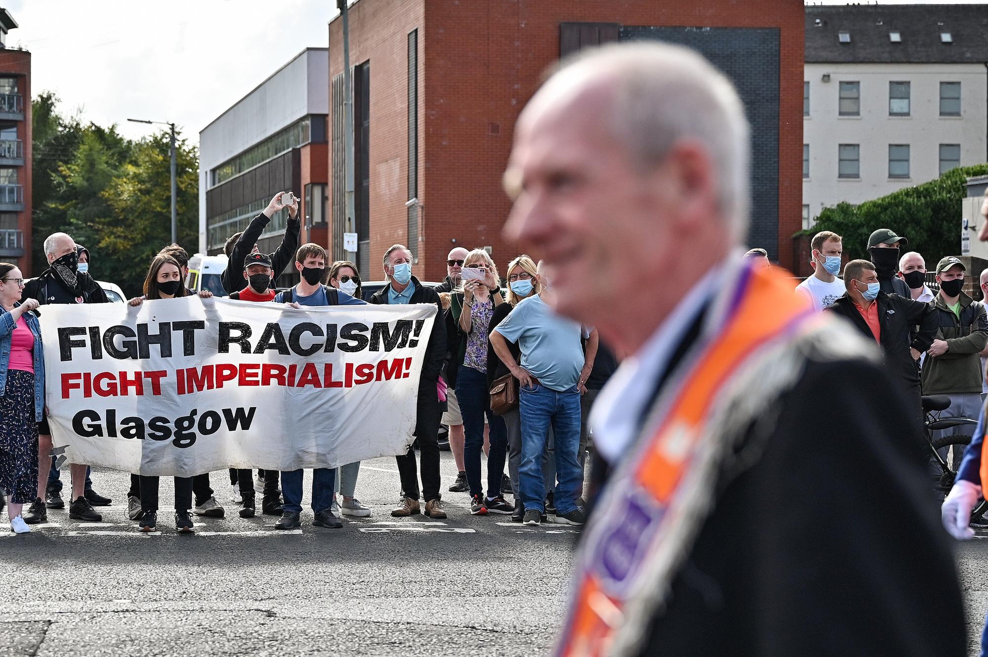 Orange March Riots Glasgow Orange Walk: Arrests after 'racist and sectarian singing ...