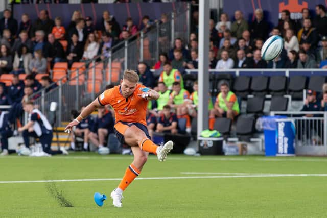 Player of the match Jaco van der Walt kicked 10 points and created both Edinburgh's tries against the Stormers. Picture: Bruce White / SNS