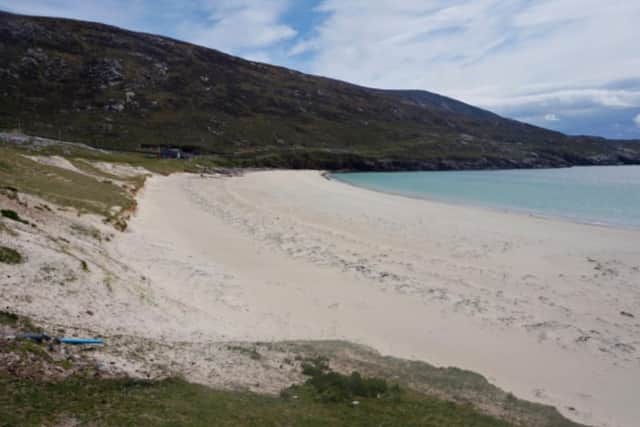 The house overlooks the beach at Hushinish in the north of Harris. PIC: Contributed.