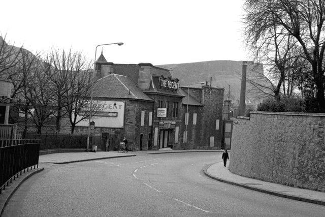 The exterior of the Regent cinema, in Abbeyhill, which was demolished in the 1970s.