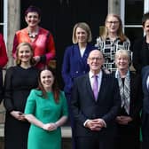 Newly appointed First Minister John Swinney (bottom, centre-right) and Deputy First Minister Kate Forbes (bottom, centre-left pose for a photo with their new Cabinet. Picture: Jeff J Mitchell/Getty Images)