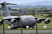 An American C-17 seen at Prestwick Airport in 2025 (Picture: John Devlin)