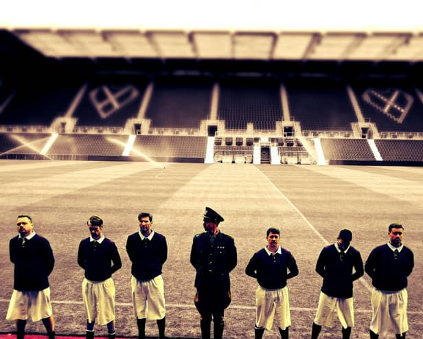 AWOTH (A War of Two Halves) - taken from the Original 2018 production @ Tynecastle Park. It replicates George McCrae's speech at the Usher Hall in 1915 where the Hearts players publicly volunteered.