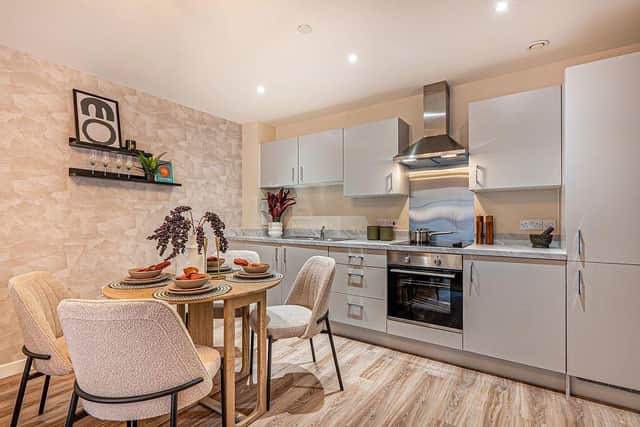 The Denham's well-lit, modern kitchen