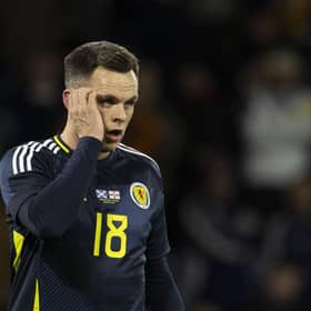 Scotland's Lawrence Shankland in action against Northern Ireland at Hampden on Tuesday. (Photo by Craig Foy / SNS Group)