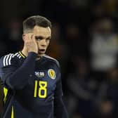 Scotland's Lawrence Shankland in action against Northern Ireland at Hampden on Tuesday. (Photo by Craig Foy / SNS Group)