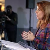 SNP candidate Ash Regan speaks to media as she launches her leadership bid in South Queensferry. Picture: Jeff J Mitchell/Getty Images