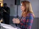 SNP candidate Ash Regan speaks to media as she launches her leadership bid in South Queensferry. Picture: Jeff J Mitchell/Getty Images