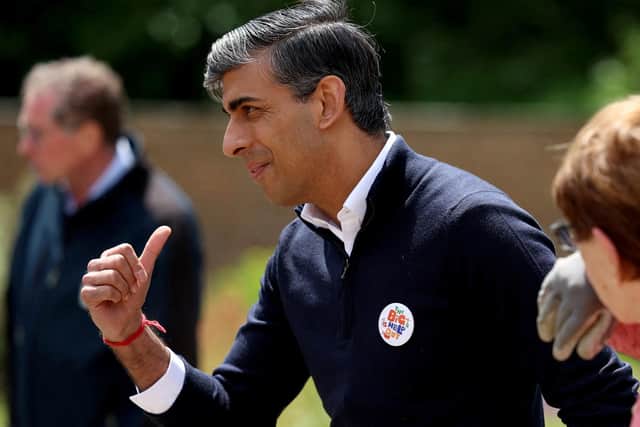 Rishi Sunak during a visit to Big Help Out project in Bishop Auckland, County Durham . Photo: Phil Nobel/PA Wire