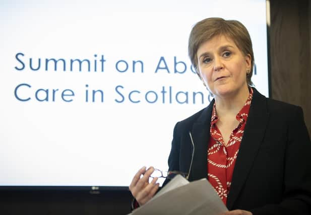 First Minister Nicola Sturgeon speaks during a summit on abortion care in Edinburgh (Photo: Lesley Martin/PA Wire).