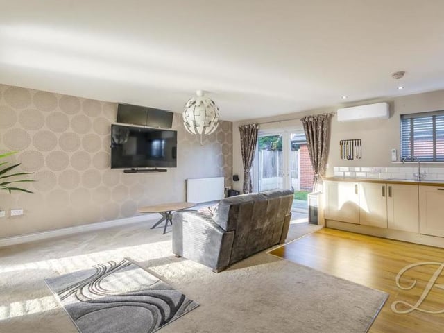 This photo of the hub shows you the lounge section. With its carpeted floor, it is a cosy space in which to relax in front of the telly.