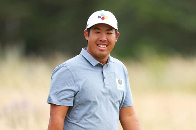 Byeong Hun An was happy with his opening effort - a course record-equalling nine-under-par 61 - in the Genesis Scottish Open at The Renaissance Club. Picture: Andrew Redington/Getty Images.