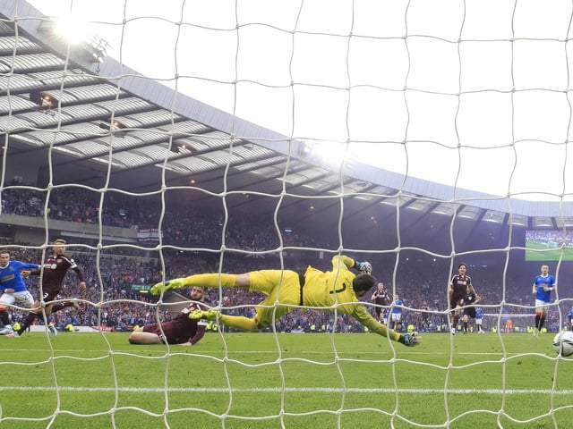 Craig Gordon was powerless to keep the goal out