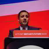 Scottish Labour leader Anas Sarwar speaking during the Labour Party Conference in Liverpool.